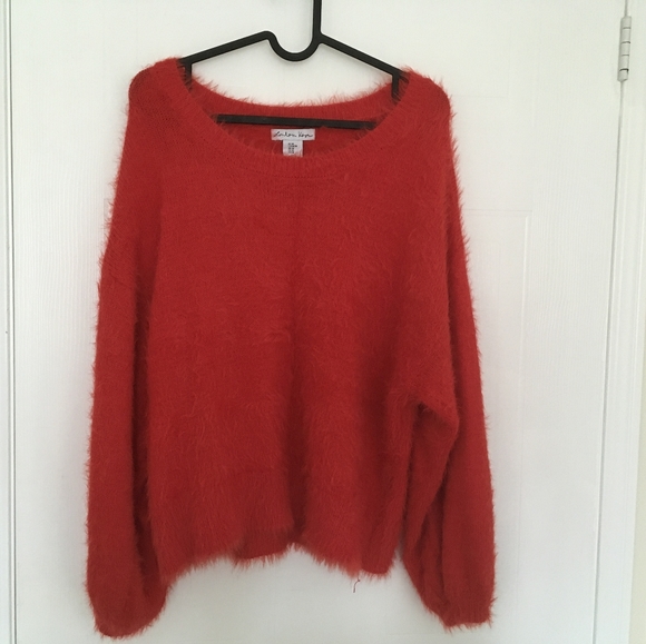Red Fuzzy Sweater - Picture 1 of 4